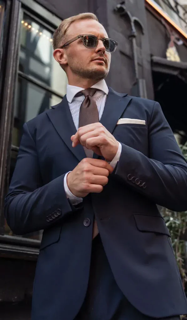 Bequemer Herrenanzug Für Hochzeit Und Business Mit Stretch
